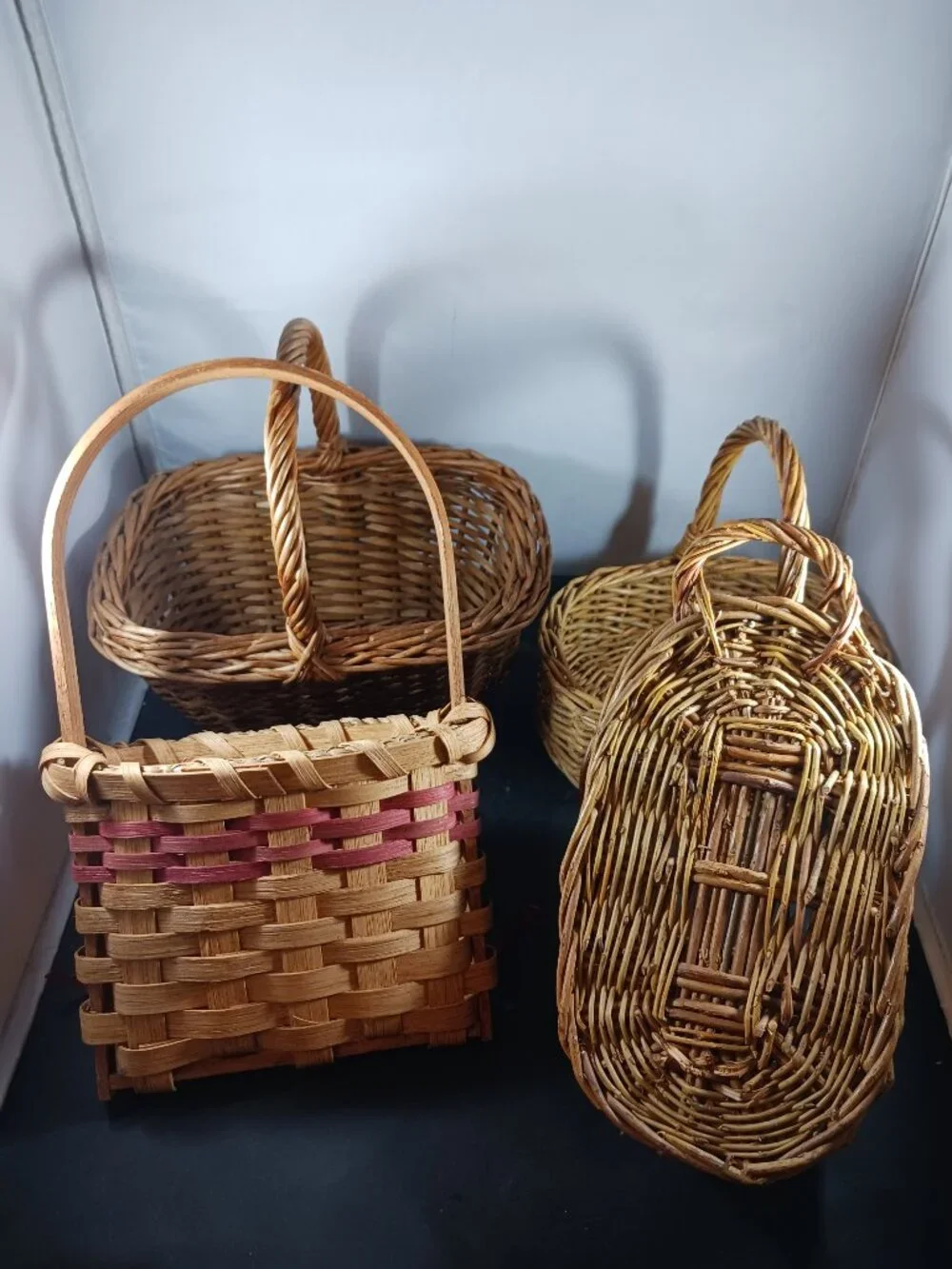 4pcs Vintage Wicker Baskets